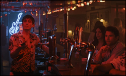 Le groupe d'ami de Kip au bar le Kingfisher dans Heated Rivalry